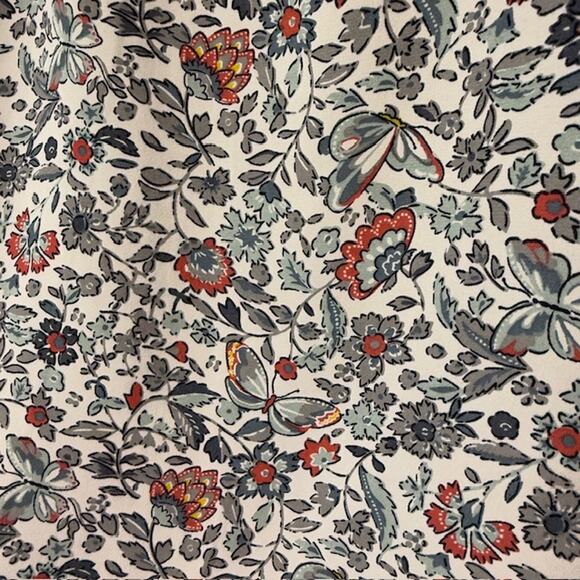 Womens Butterfly Floral Top Fairycore Small Flutter Sleeves Career Interview - Picture 5 of 8